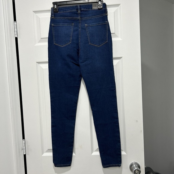 NWT Purple Blues Womens Size‎ 3 Button Down Ankle Skinny Jeans 555 Dark Blue - Picture 4 of 8